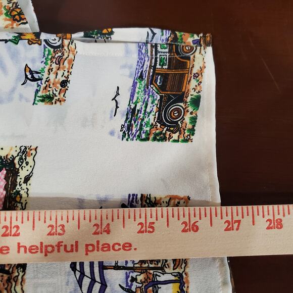 Vtg Tango NWT Womens Tropical Silk Button Shirt Sz S Hawaiian Surf Beach Resort - Picture 15 of 15